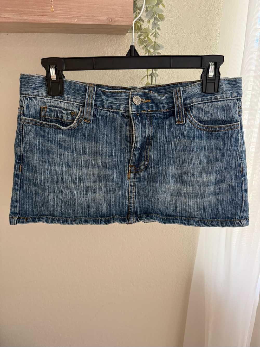 Brandy Melville Faded Blue Denim Mini Skirt